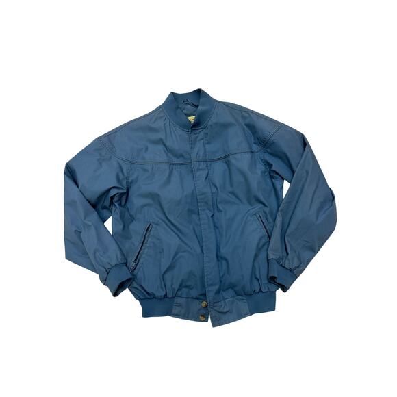 Vintage original windbreaker bomber  jacket   mens Blue coat size small - Picture 1 of 5